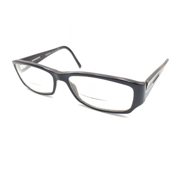 Prada VPR 17L 7N6-1O1 Striped Brown Black Eyeglasses Frames 54-15 135 Italy - Picture 8 of 12